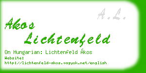 akos lichtenfeld business card